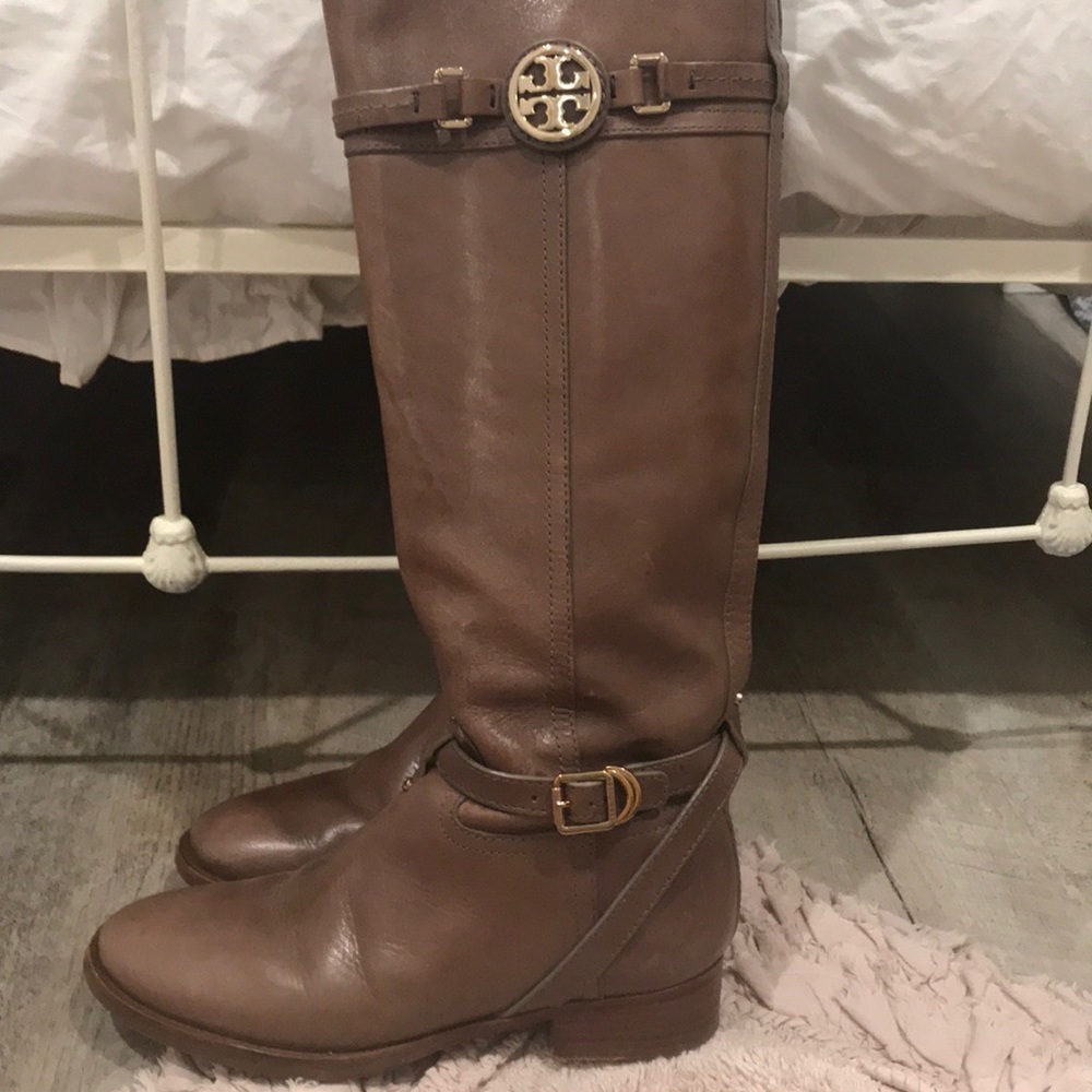 Tory Burch riding boot.  Offers welcomed